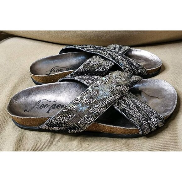 Free People Moon Child Embellished Sandal Women's Shoes Size 37.5 / US 7 - Picture 5 of 7